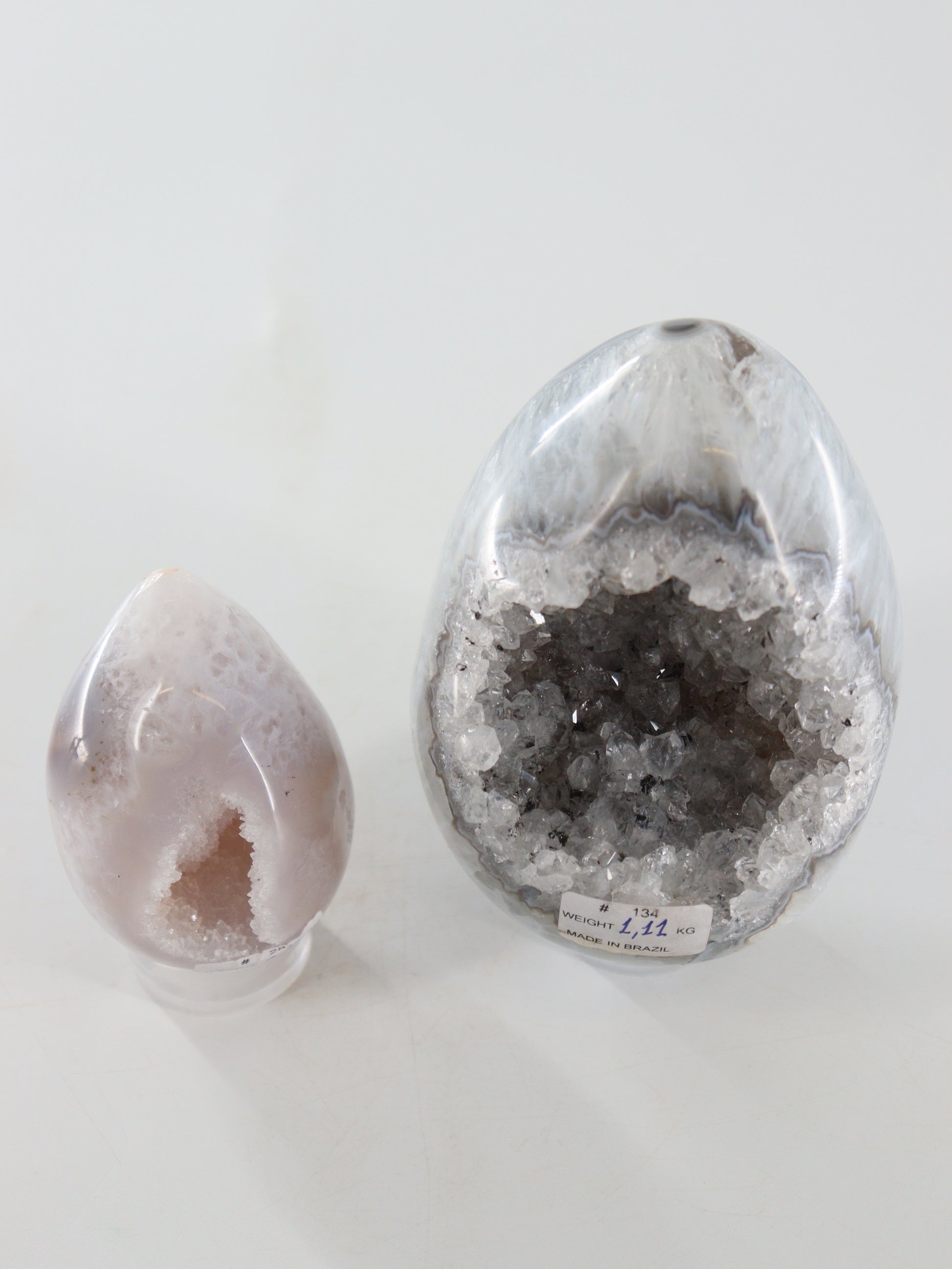 Agate Eggs Set of 2 - Expert Supplier of Wholesale Crystals & Bulk Gemstones