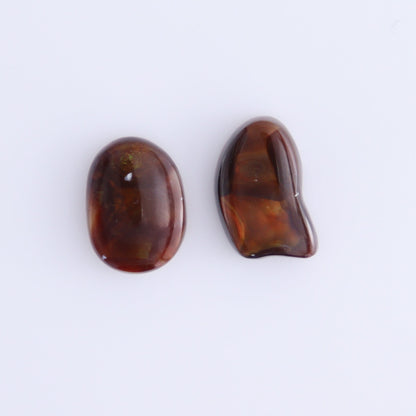 Fire Agate Cabs Set of 8