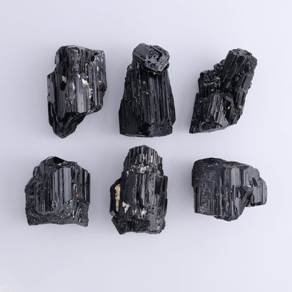 Black Tourmaline Roughs Set of 6 - Expert Wholesale and Supplier of Wholesale Crystals & Bulk Gemstones, ["Black Tourmaline","Madagascar","Rough","Tourmaline"]