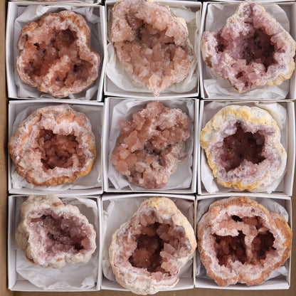 Pink Amethyst Clusters Set of 12