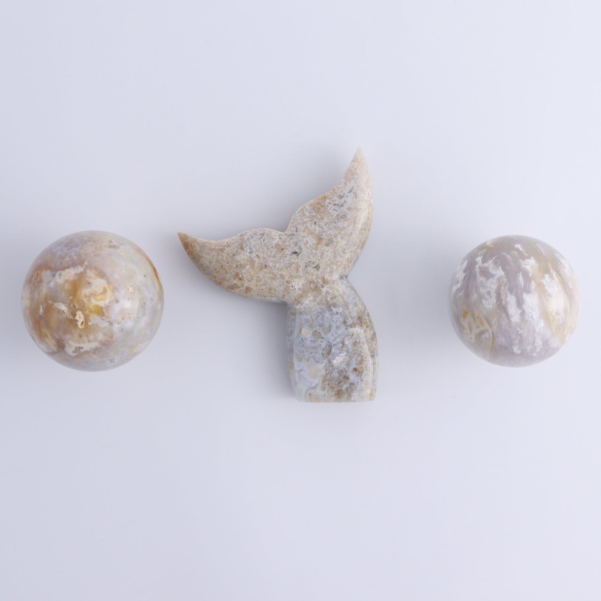 Agate Clouds, Mermaid Tails, and Spheres Set of 12 - Expert Wholesale and Supplier of Wholesale Crystals & Bulk Gemstones, ["Agate","Clouds","Mermaid Tail","Spheres"]