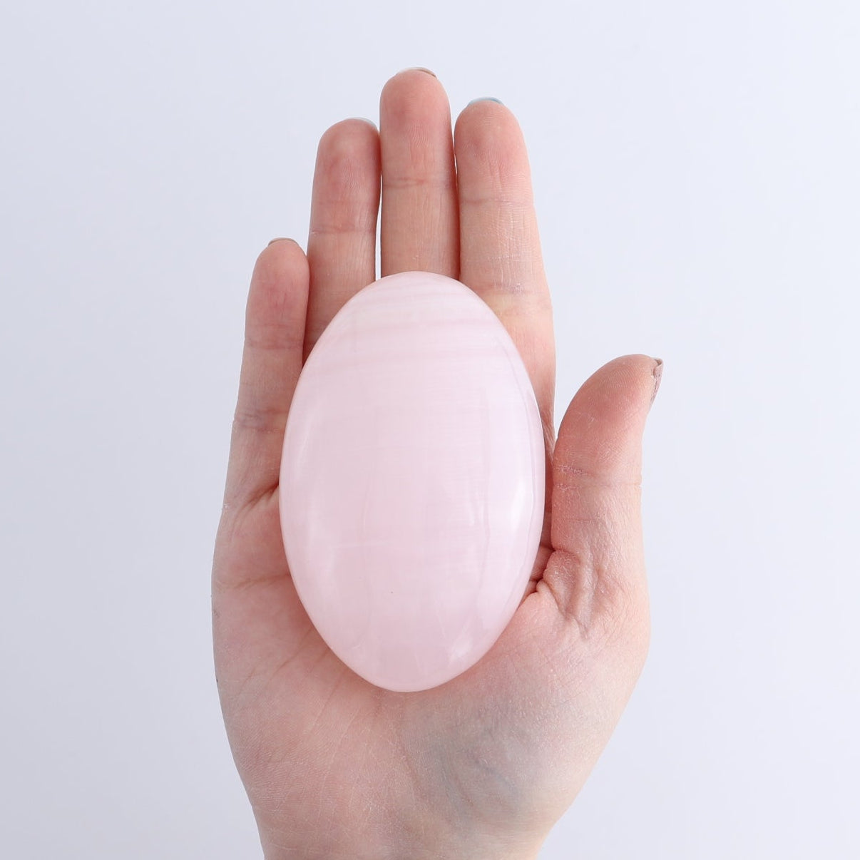 Pink Mangano Calcite Palm Stone Set of 12
