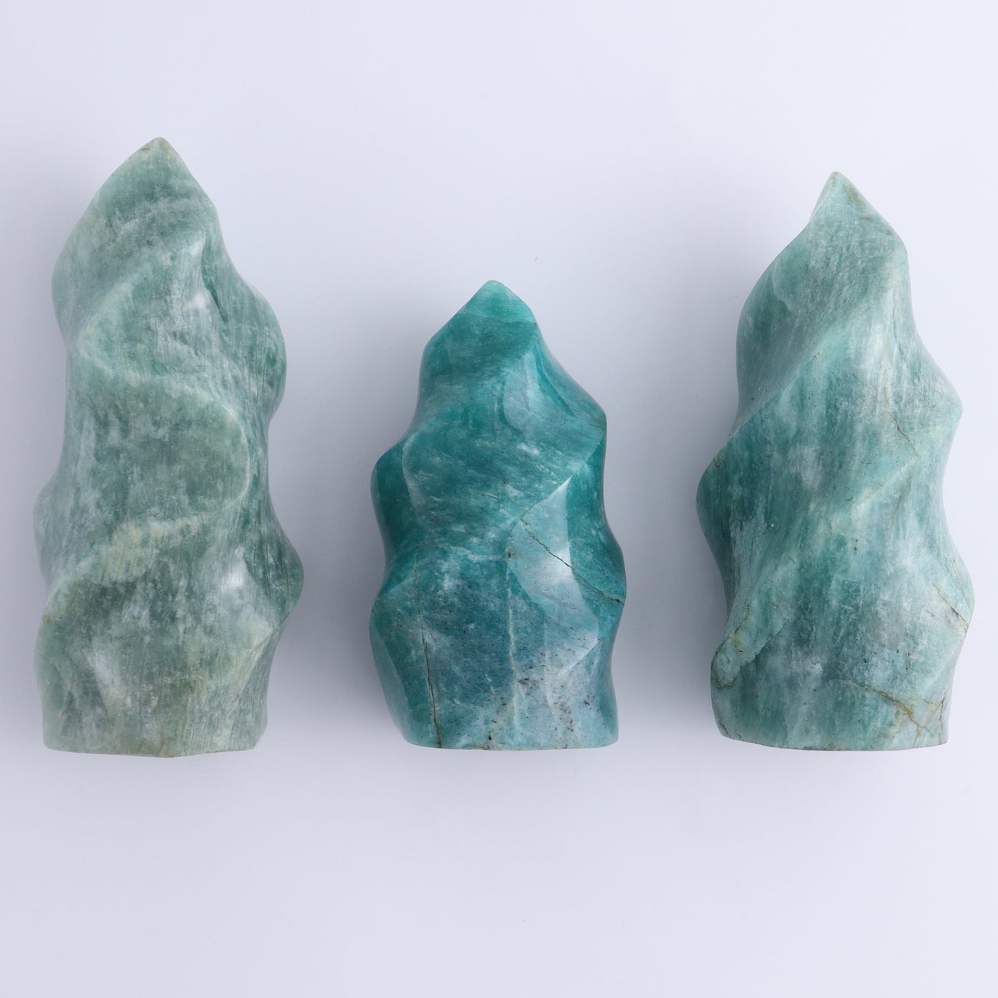 Amazonite Flames Set of 9 - Expert Wholesale and Supplier of Wholesale Crystals & Bulk Gemstones, ["Amazonite","flames","Madagascar"]