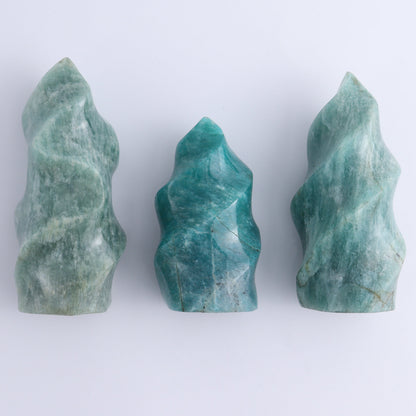 Amazonite Flames Set of 9 - Expert Wholesale and Supplier of Wholesale Crystals & Bulk Gemstones, ["Amazonite","flames","Madagascar"]