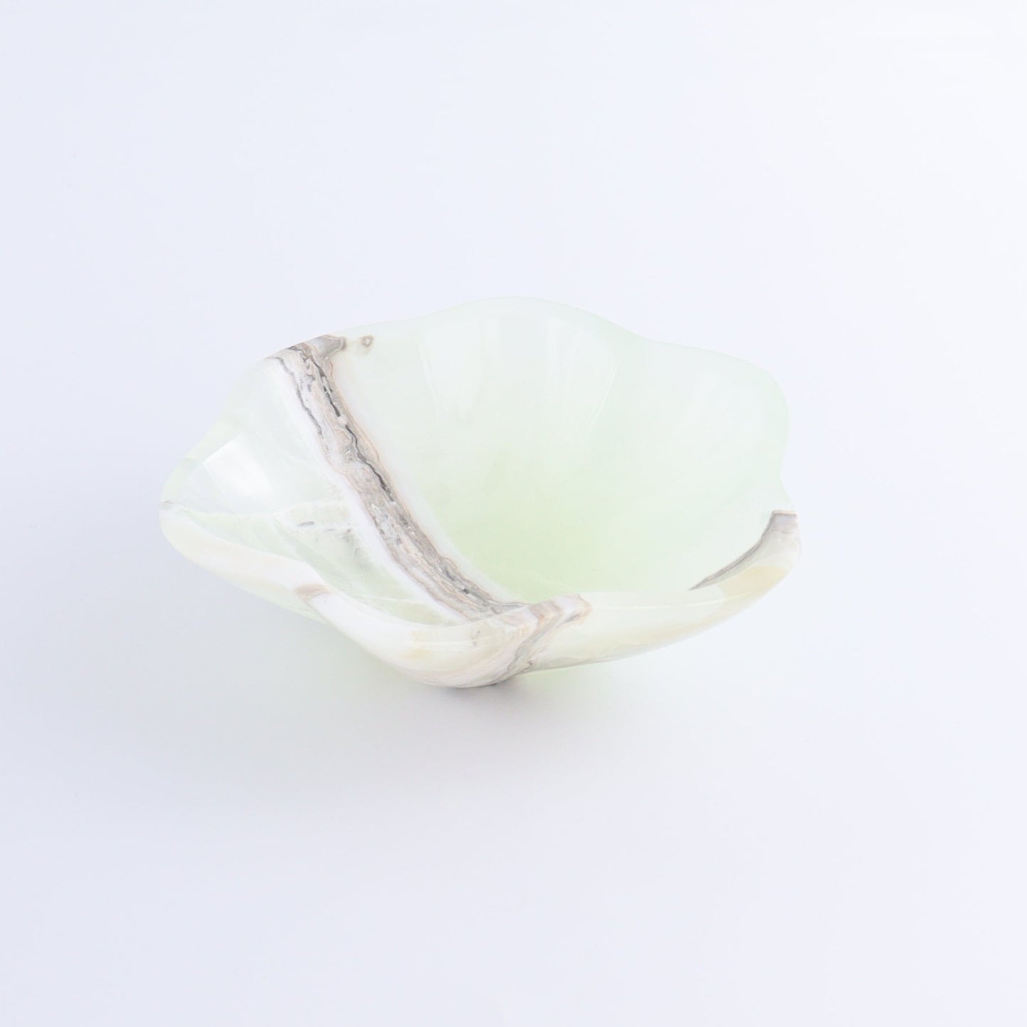 One Mexican Onyx/Calcite Green Irregular Bowl - Expert Wholesale and Supplier of Wholesale Crystals & Bulk Gemstones, ["bowl","Bowls","Calcite","Catalog Onyx","Decorative Dish","Mexico","onyx"]