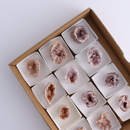 Pink Amethyst Flat of 12 - Expert Wholesale and Supplier of Wholesale Crystals & Bulk Gemstones, ["Amethyst","Pink Amethyst"]