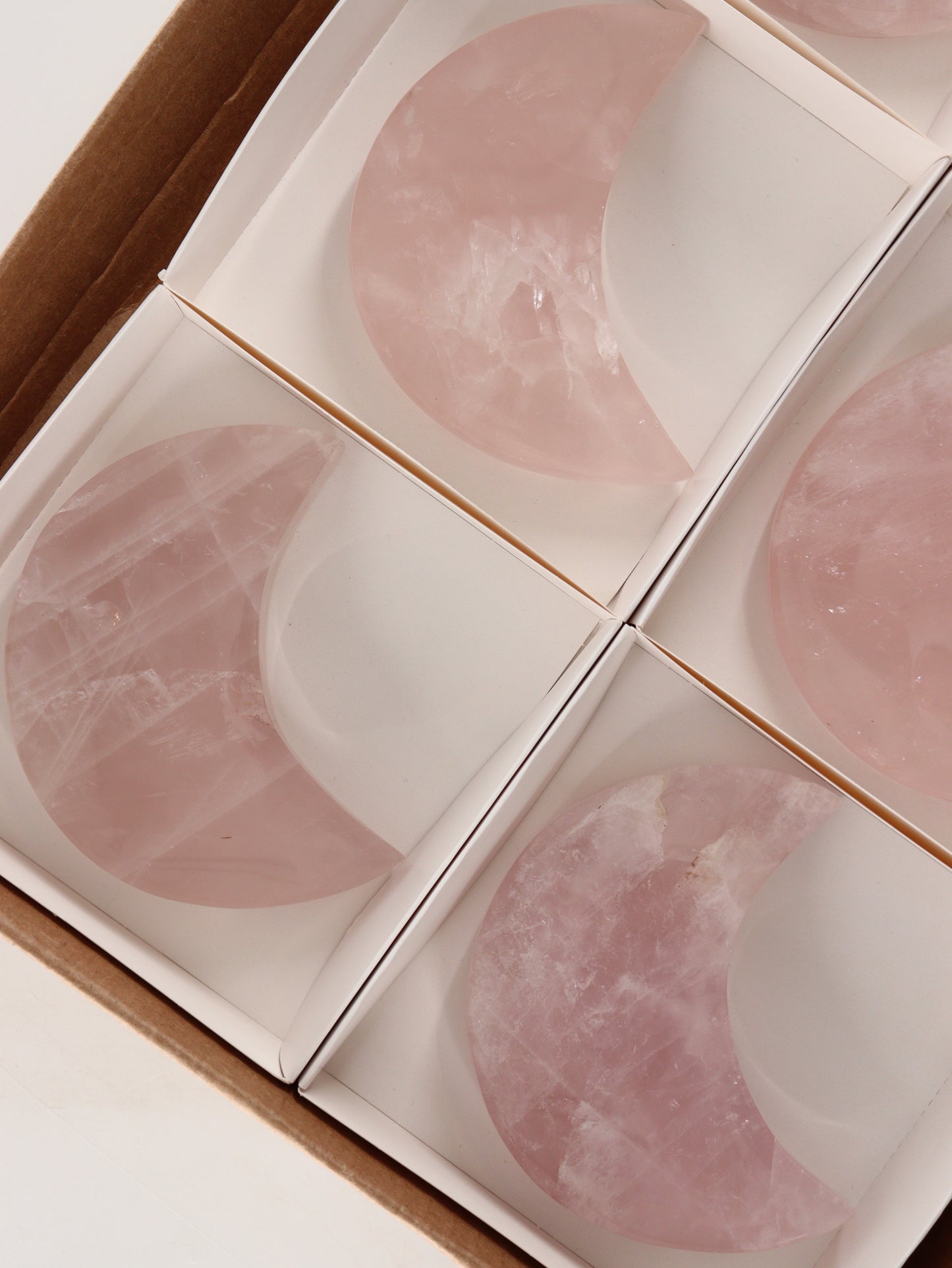 Rose Quartz Moons Set of 6 - Expert Wholesale and Supplier of Wholesale Crystals & Bulk Gemstones, []