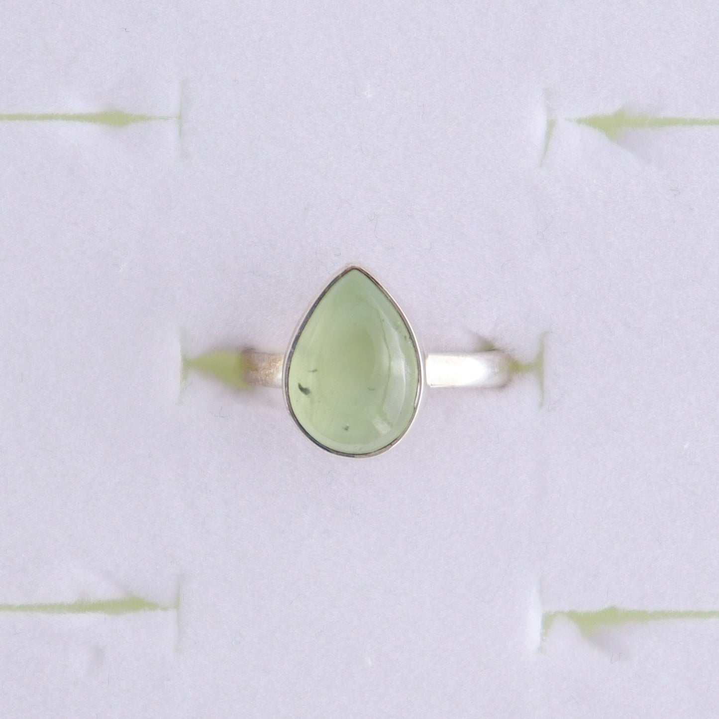Prehnite Rings Set of 5 (Ring Holders Not Included) - Expert Wholesale and Supplier of Wholesale Crystals & Bulk Gemstones, ["Prehnite","Ring","rings","sterling silver"]