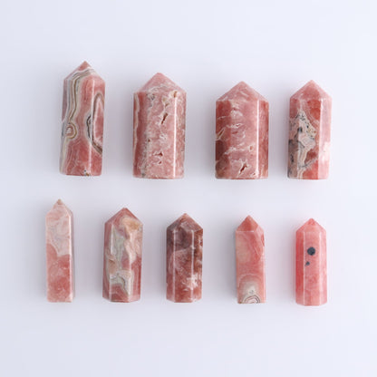 Rhodochrosite Towers Set of 9