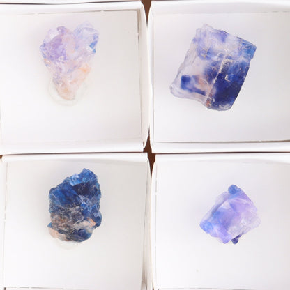 Canadian Blue Halite Rough Set of 9 - Expert Wholesale and Supplier of Wholesale Crystals & Bulk Gemstones, ["Blue Halite","Canada","Halite","Rough","Roughs"]