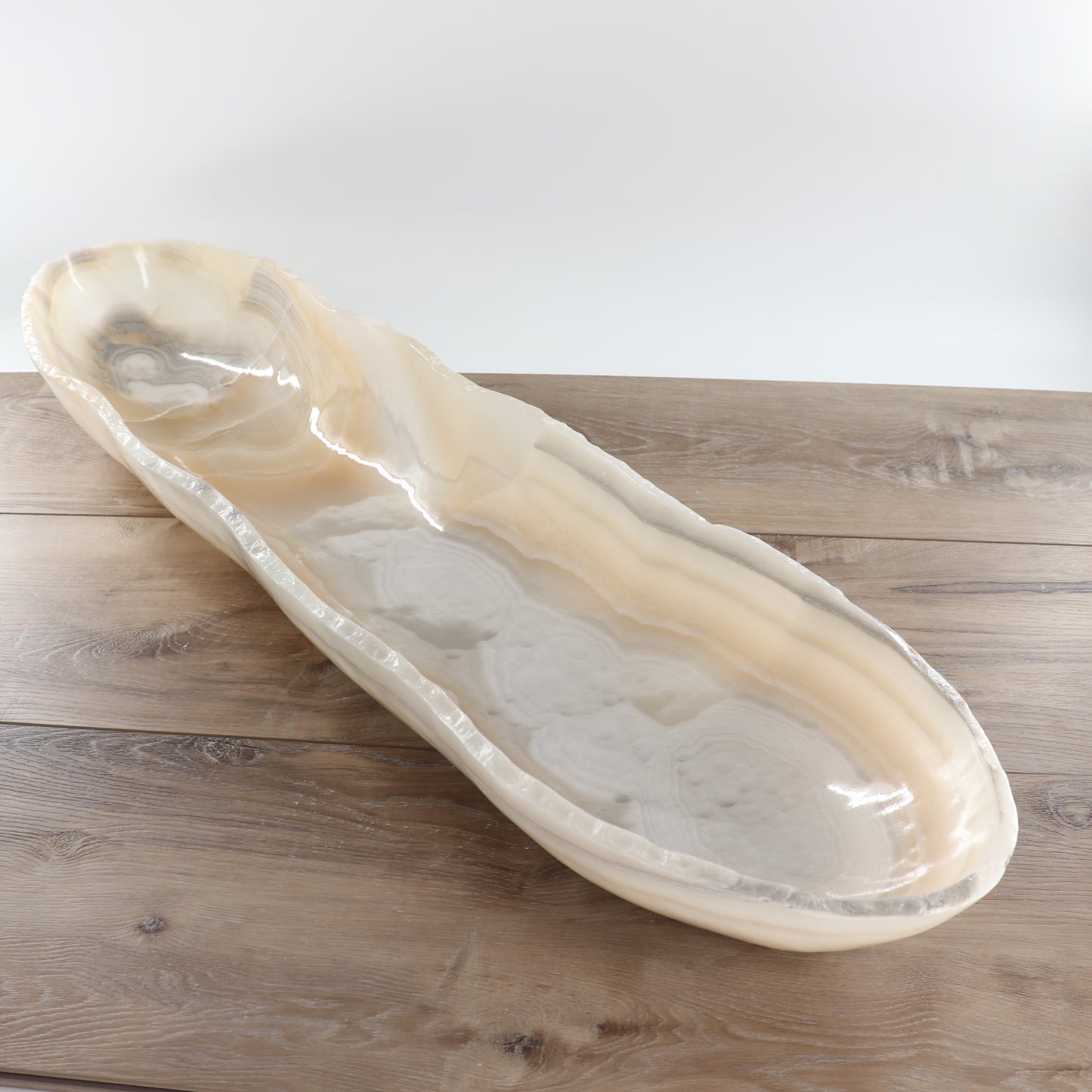 Mexican Onyx/Calcite Canoe Bowl - Expert Wholesale and Supplier of Wholesale Crystals & Bulk Gemstones, ["Bowls","Calcite","canoe","Mexico","onyx"]