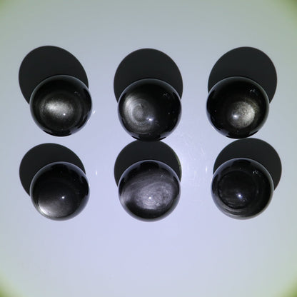 Obsidian Spheres Set of 6