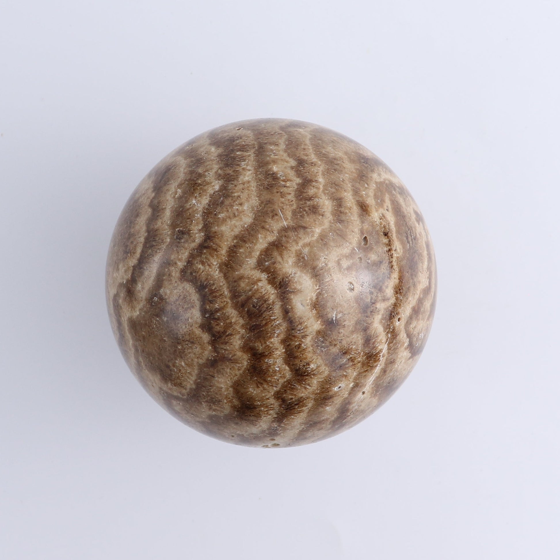 One Mexican Onyx/Calcite Chocolate Sphere 10 cm - Expert Wholesale and Supplier of Wholesale Crystals & Bulk Gemstones, ["Calcite","close_70","Mexico","onyx","Spheres"]