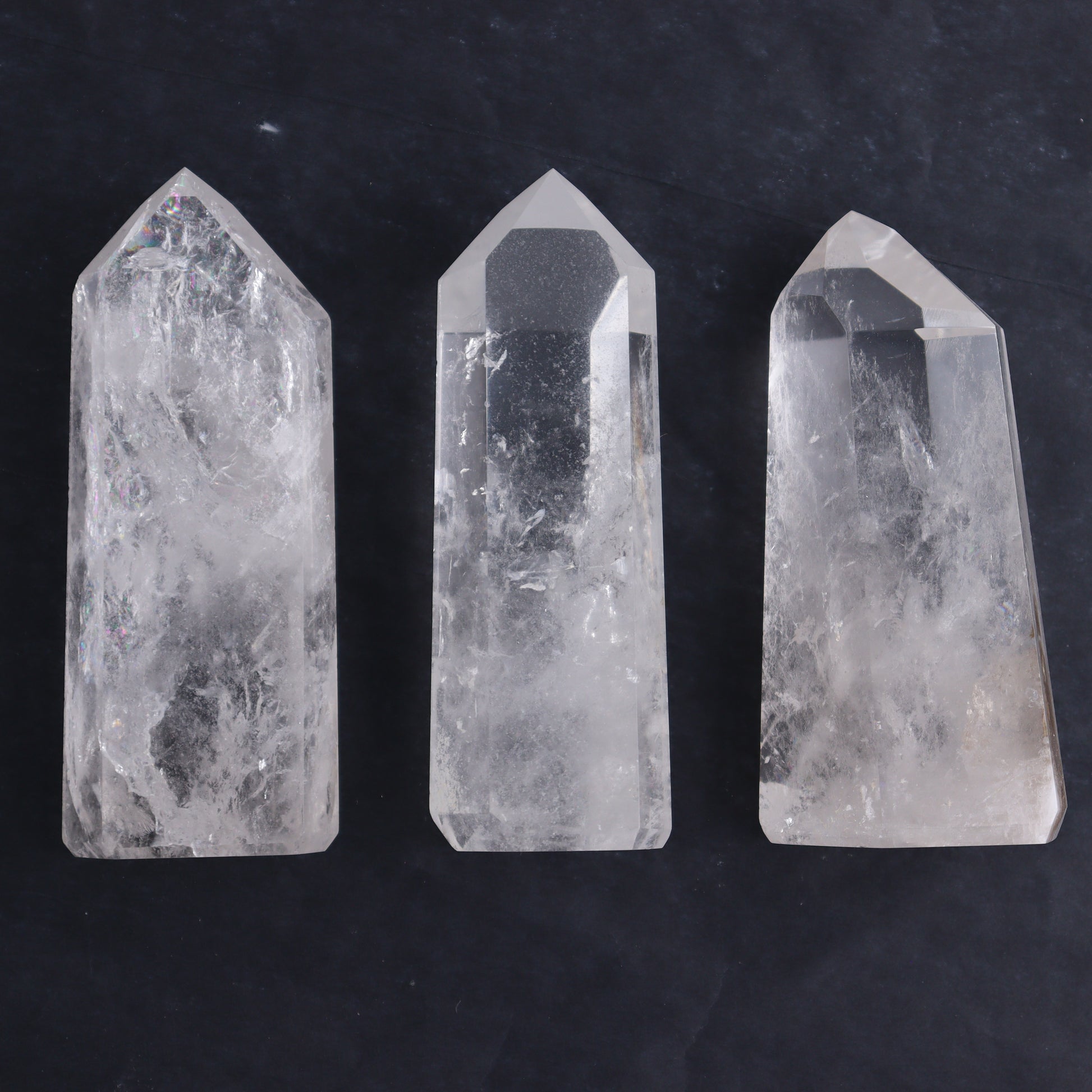 Clear Quartz Towers Set of 5 - Expert Wholesale and Supplier of Wholesale Crystals & Bulk Gemstones, ["Clear Quartz","Points","Quartz","Towers"]