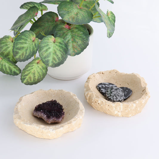 One Travertine Rustic Bowl - Expert Wholesale and Supplier of Wholesale Crystals & Bulk Gemstones, ["bowl","Catalog Onyx","Decorative Dish","Mexico","Travertine"]