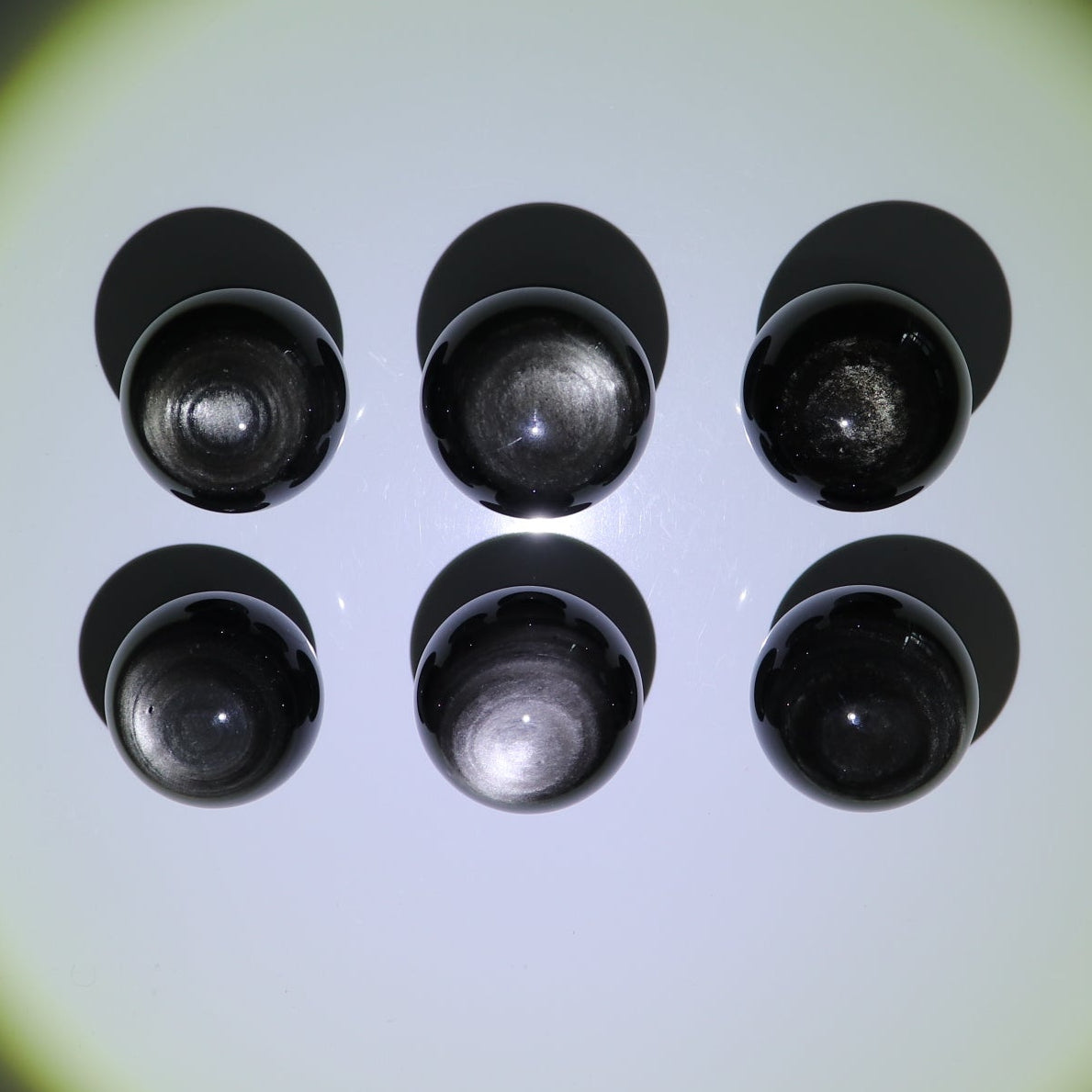 Obsidian Spheres Set of 6