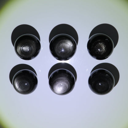 Obsidian Spheres Set of 6