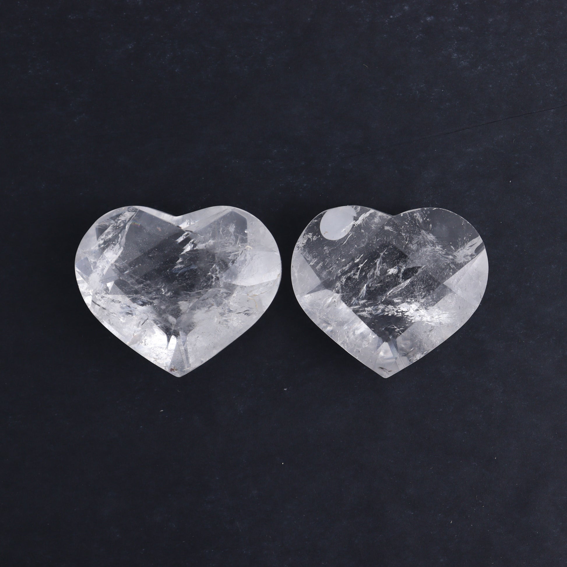 Clear Quartz Mixed Hearts & Hexagon Set of 4 - Expert Wholesale and Supplier of Wholesale Crystals & Bulk Gemstones, ["Brazil","Clear Quartz","Hearts","Hexagon","Quartz"]