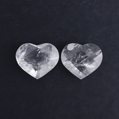 Clear Quartz Mixed Hearts & Hexagon Set of 4 - Expert Wholesale and Supplier of Wholesale Crystals & Bulk Gemstones, ["Brazil","Clear Quartz","Hearts","Hexagon","Quartz"]