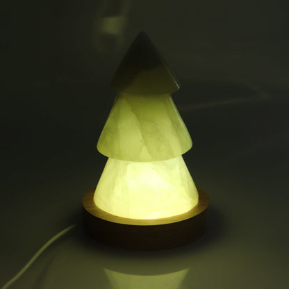 One Lamp Tree Green Mexican Onyx/Calcite with Light