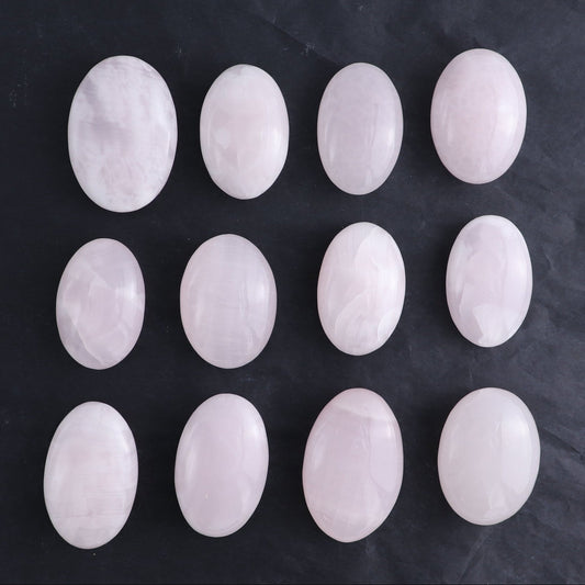 Pink Mangano Calcite Palm Stone Set of 12 - Expert Wholesale and Supplier of Wholesale Crystals & Bulk Gemstones, ["Pink Calcite"]