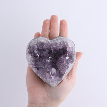 Uruguay Amethyst Hearts Set of 6 - Expert Wholesale and Supplier of Wholesale Crystals & Bulk Gemstones, ["Amethyst","Hearts","Uruguay"]