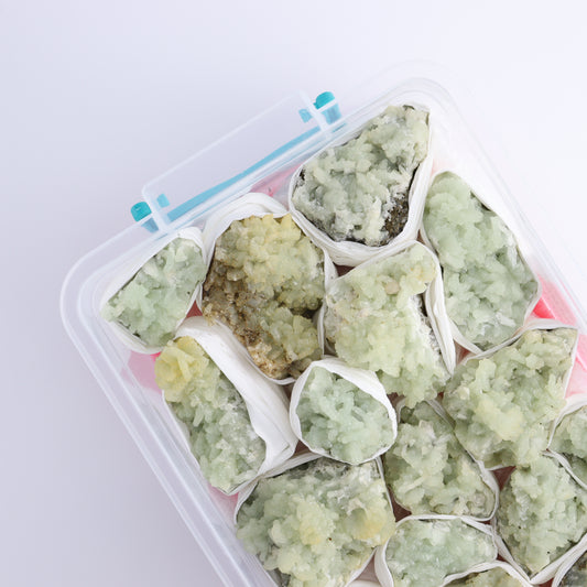 Prehnite Flat from Morocco - Expert Wholesale and Supplier of Wholesale Crystals & Bulk Gemstones, ["Clusters","Flats","Morocco","Prehnite"]