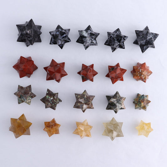 Mixed Stones Stars Set of 16 & 4 Cut Base Stars