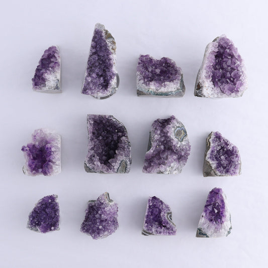 Uruguay Amethyst Cut Base Set of 12 - Expert Wholesale and Supplier of Wholesale Crystals & Bulk Gemstones, ["Amethyst","Cut Base","Uruguay"]