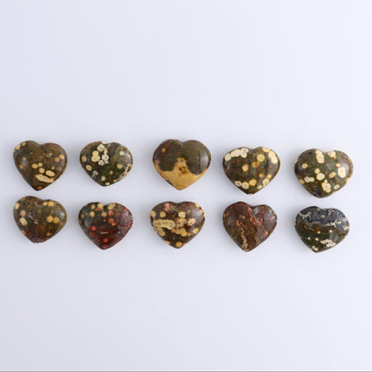 Ocean Jasper Hearts Set of 10