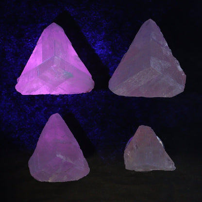 Pink Optical Calcite (Fluorescent) Set of 12 - Expert Wholesale and Supplier of Wholesale Crystals & Bulk Gemstones, ["Calcite","Mexico","Optical Calcite"]