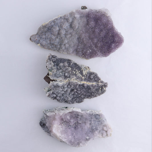 Amethyst Flower Clusters Set of 3