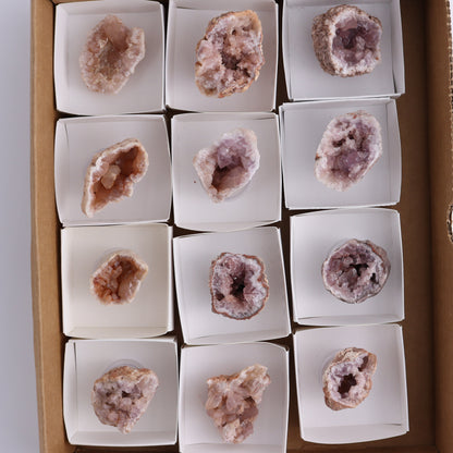 Pink Amethyst Flat of 12 - Expert Wholesale and Supplier of Wholesale Crystals & Bulk Gemstones, ["Amethyst","Pink Amethyst"]