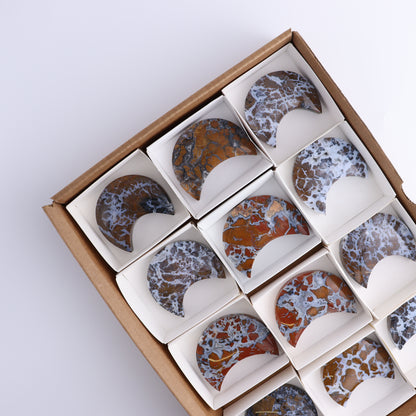 Brecciated Jasper Moons Set of 12 - Expert Wholesale and Supplier of Wholesale Crystals & Bulk Gemstones, ["Brecciated Jasper","Indonesia","moons"]
