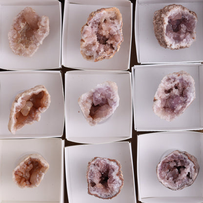 Pink Amethyst Flat of 12 - Expert Wholesale and Supplier of Wholesale Crystals & Bulk Gemstones, ["Amethyst","Pink Amethyst"]