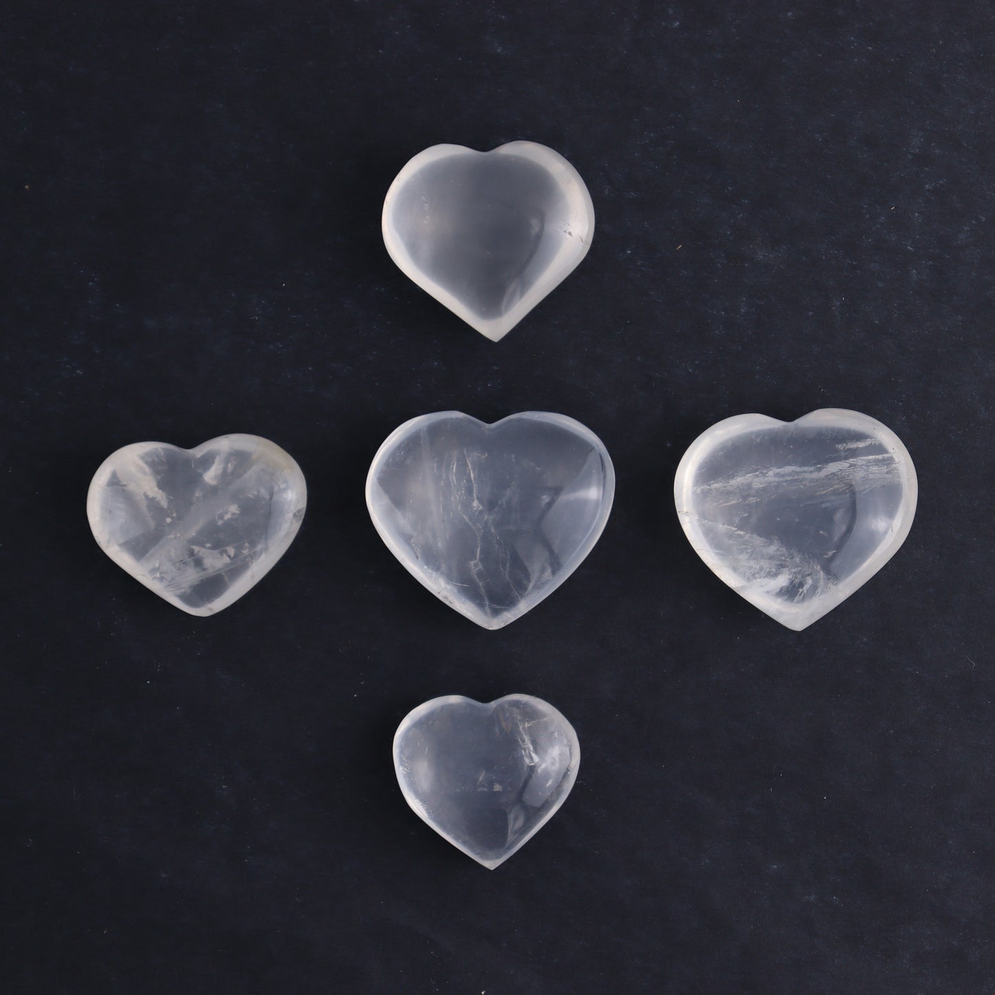 Girasol Quartz Hearts Set of 20 Pieces - Expert Wholesale and Supplier of Wholesale Crystals & Bulk Gemstones, ["Girasol","Girasol Quartz","Hearts","Quartz"]