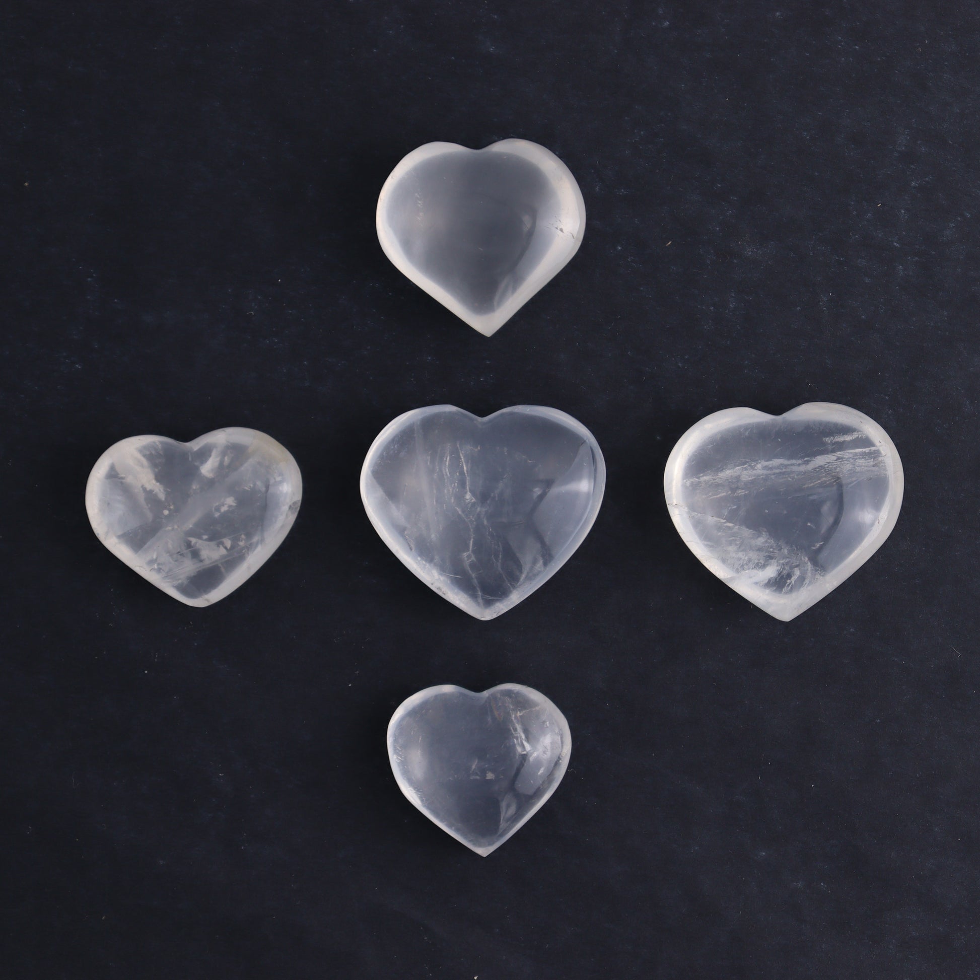 Girasol Quartz Hearts Set of 20 Pieces - Expert Wholesale and Supplier of Wholesale Crystals & Bulk Gemstones, ["Girasol","Girasol Quartz","Hearts","Quartz"]