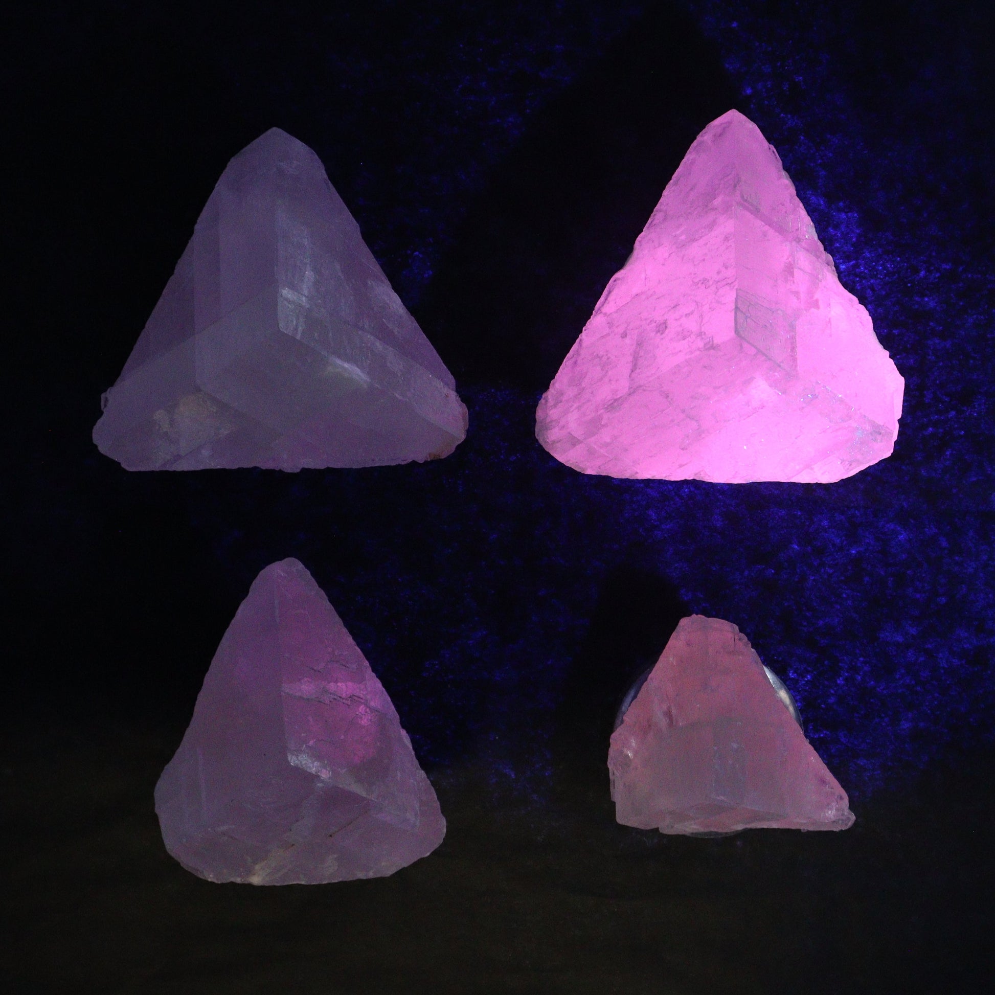 Pink Optical Calcite (Fluorescent) Set of 12 - Expert Wholesale and Supplier of Wholesale Crystals & Bulk Gemstones, ["Calcite","Mexico","Optical Calcite"]
