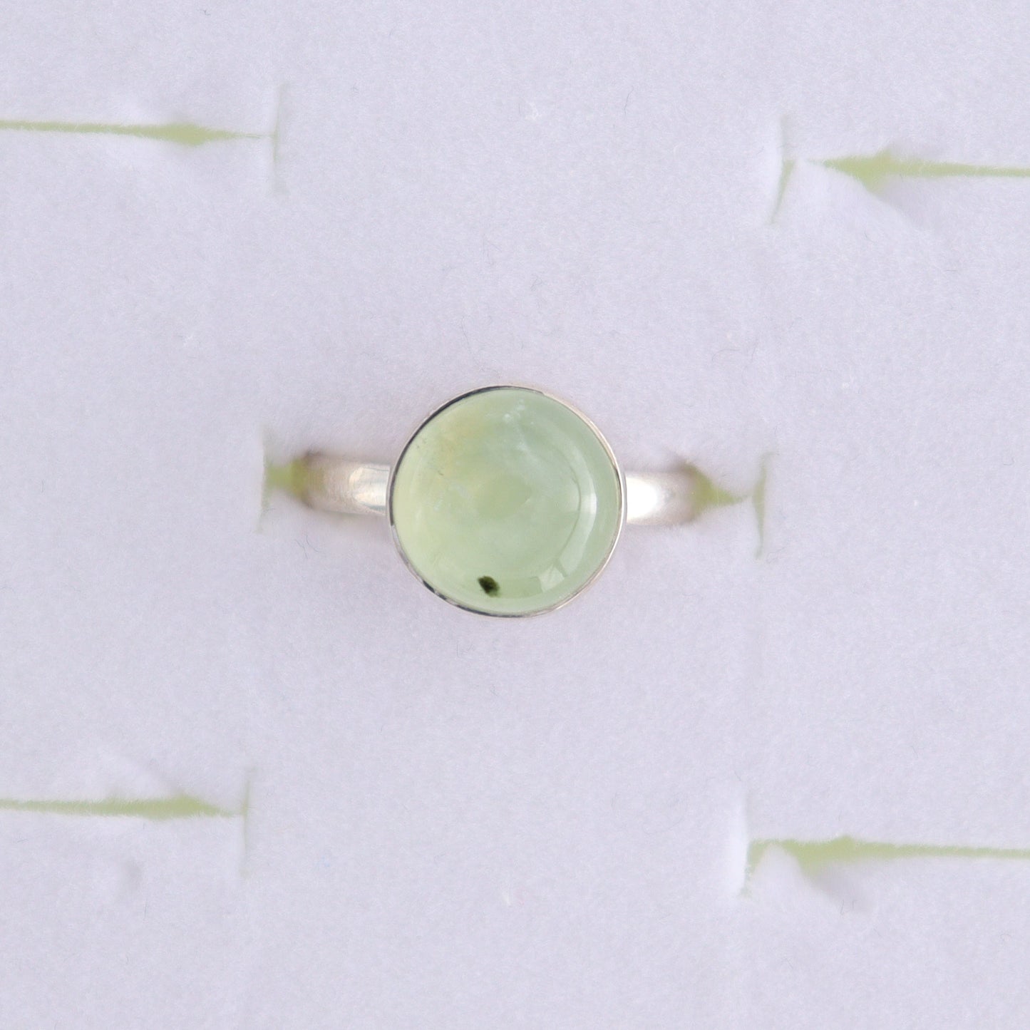 Prehnite Rings Set of 5 (Ring Holders Not Included) - Expert Wholesale and Supplier of Wholesale Crystals & Bulk Gemstones, ["Prehnite","Ring","rings","sterling silver"]