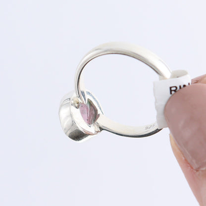 One Watermelon Tourmaline Ring Adjustable - Expert Wholesale and Supplier of Wholesale Crystals & Bulk Gemstones, ["India","Ring","sterling silver","Tourmaline"]