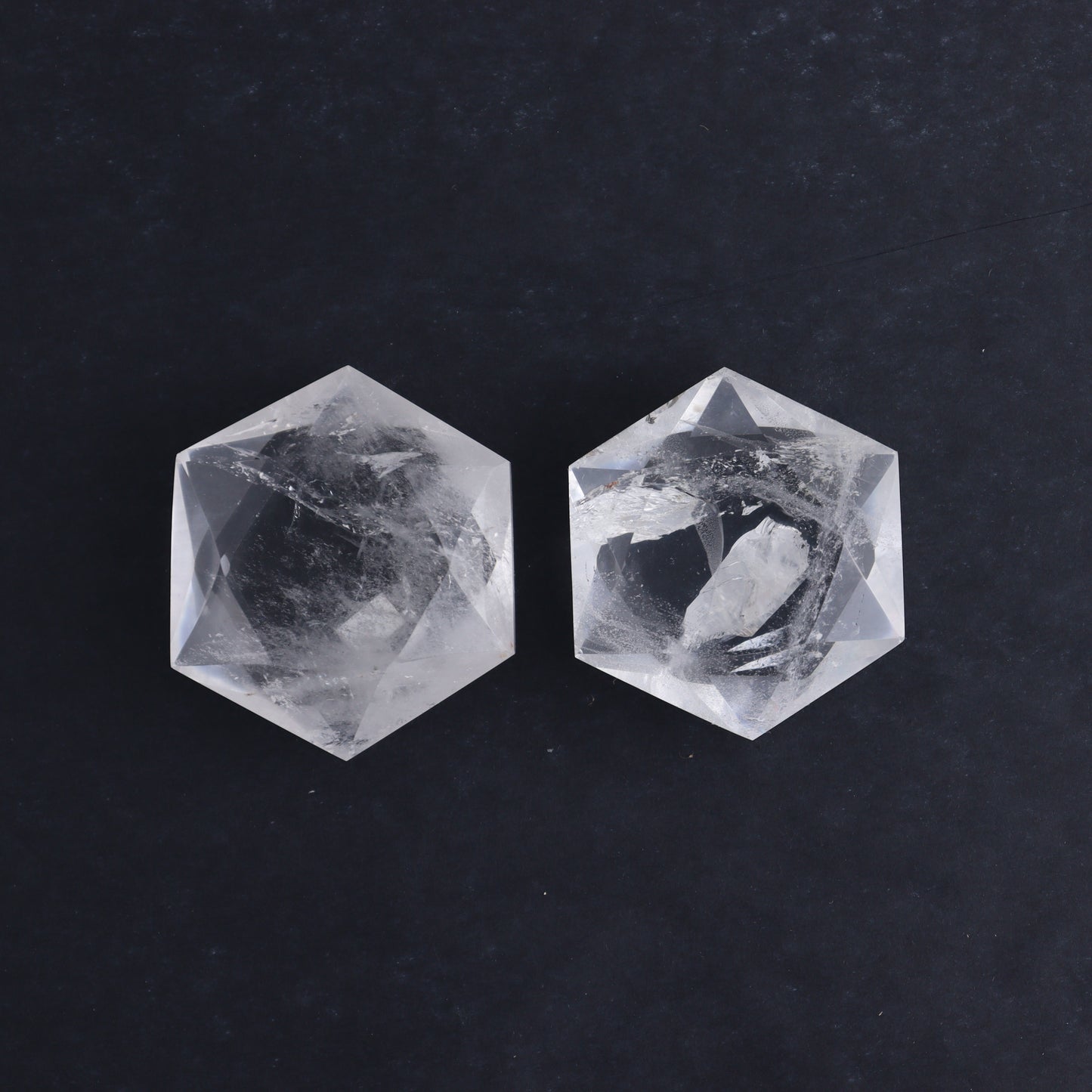 Clear Quartz Mixed Hearts & Hexagon Set of 4 - Expert Wholesale and Supplier of Wholesale Crystals & Bulk Gemstones, ["Brazil","Clear Quartz","Hearts","Hexagon","Quartz"]