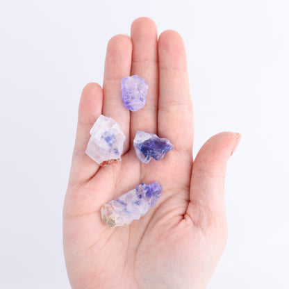 Canadian Blue Halite Rough Set of 9 - Expert Wholesale and Supplier of Wholesale Crystals & Bulk Gemstones, ["Blue Halite","Canada","Halite","Rough","Roughs"]