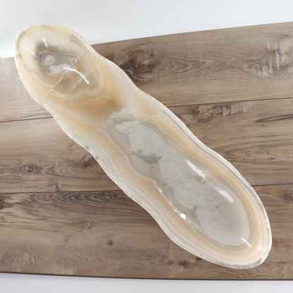 Mexican Onyx/Calcite Canoe Bowl - Expert Wholesale and Supplier of Wholesale Crystals & Bulk Gemstones, ["Bowls","Calcite","canoe","Mexico","onyx"]