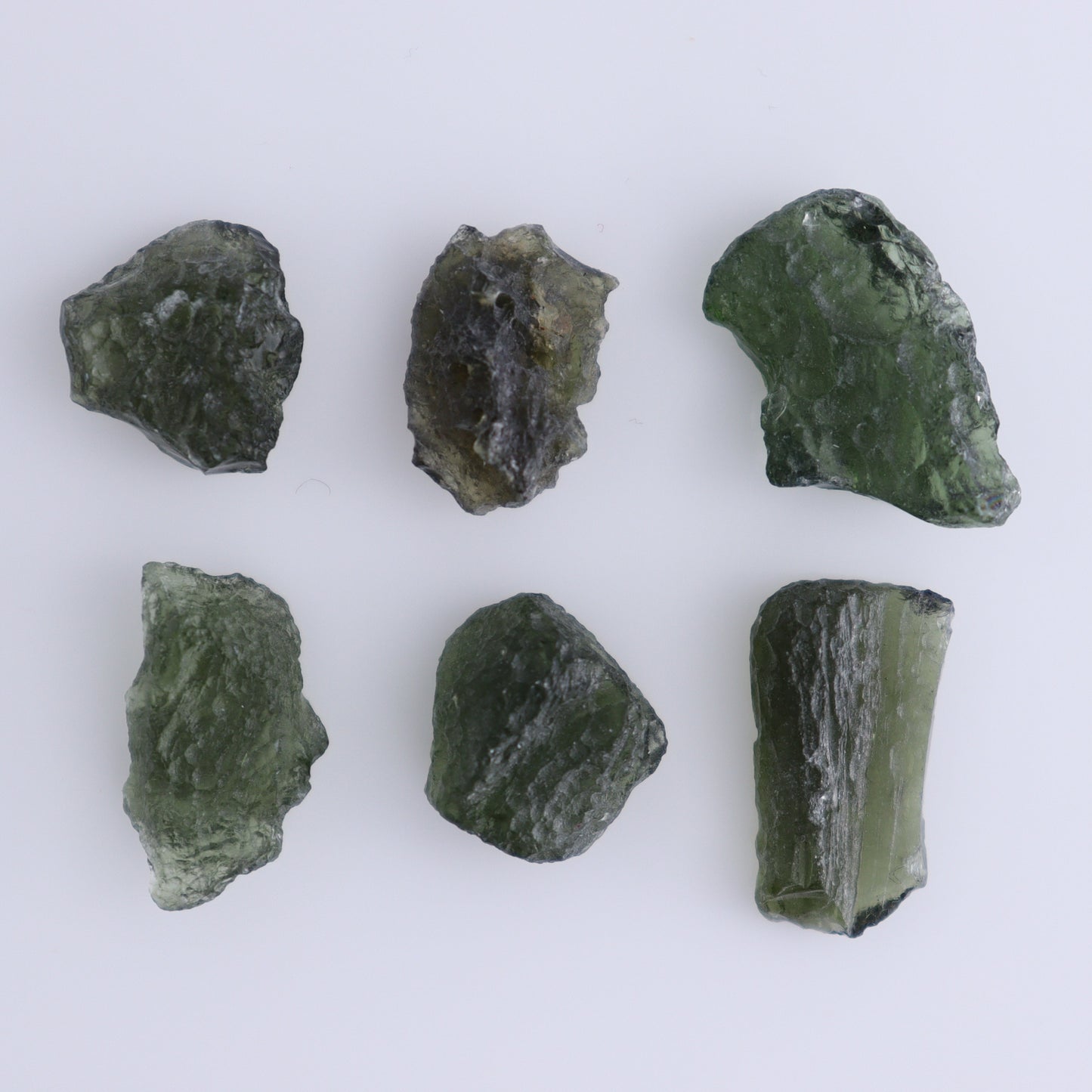 Moldavite Pieces Set of 6 - Expert Wholesale and Supplier of Wholesale Crystals & Bulk Gemstones, ["Czech Republic","Moldavite","Pieces"]