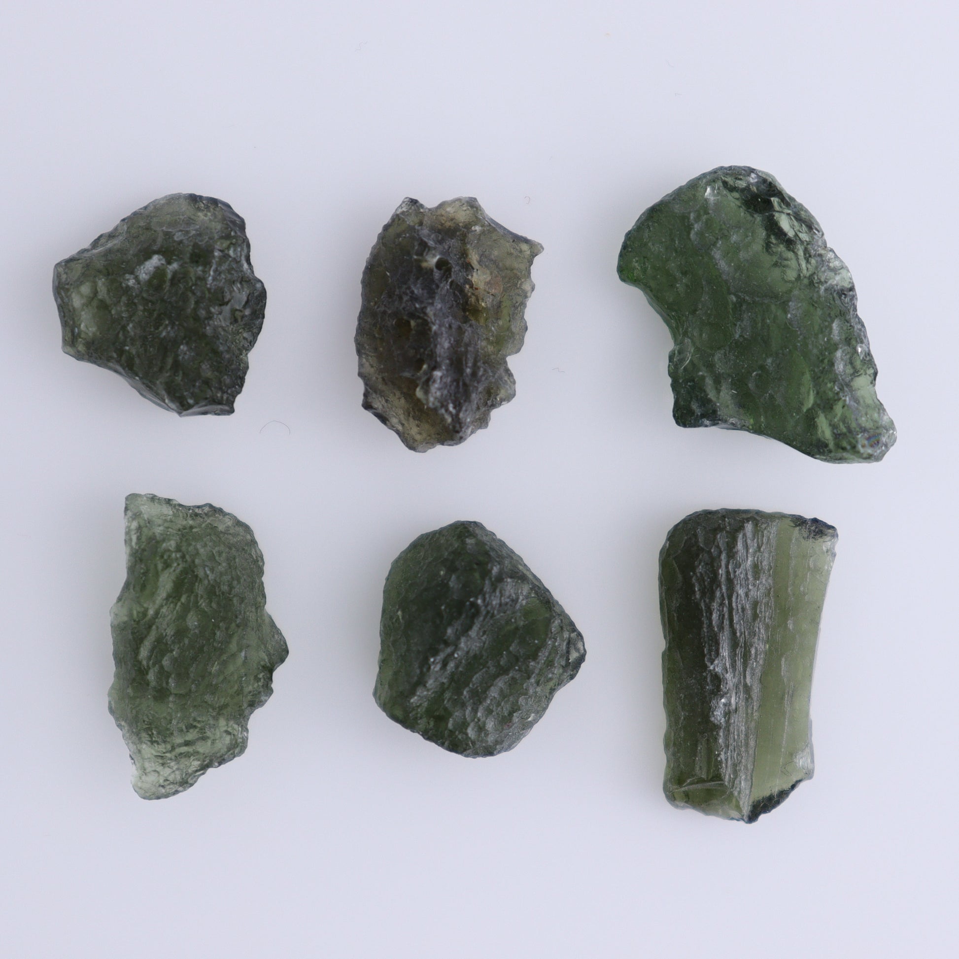 Moldavite Pieces Set of 6 - Expert Wholesale and Supplier of Wholesale Crystals & Bulk Gemstones, ["Czech Republic","Moldavite","Pieces"]