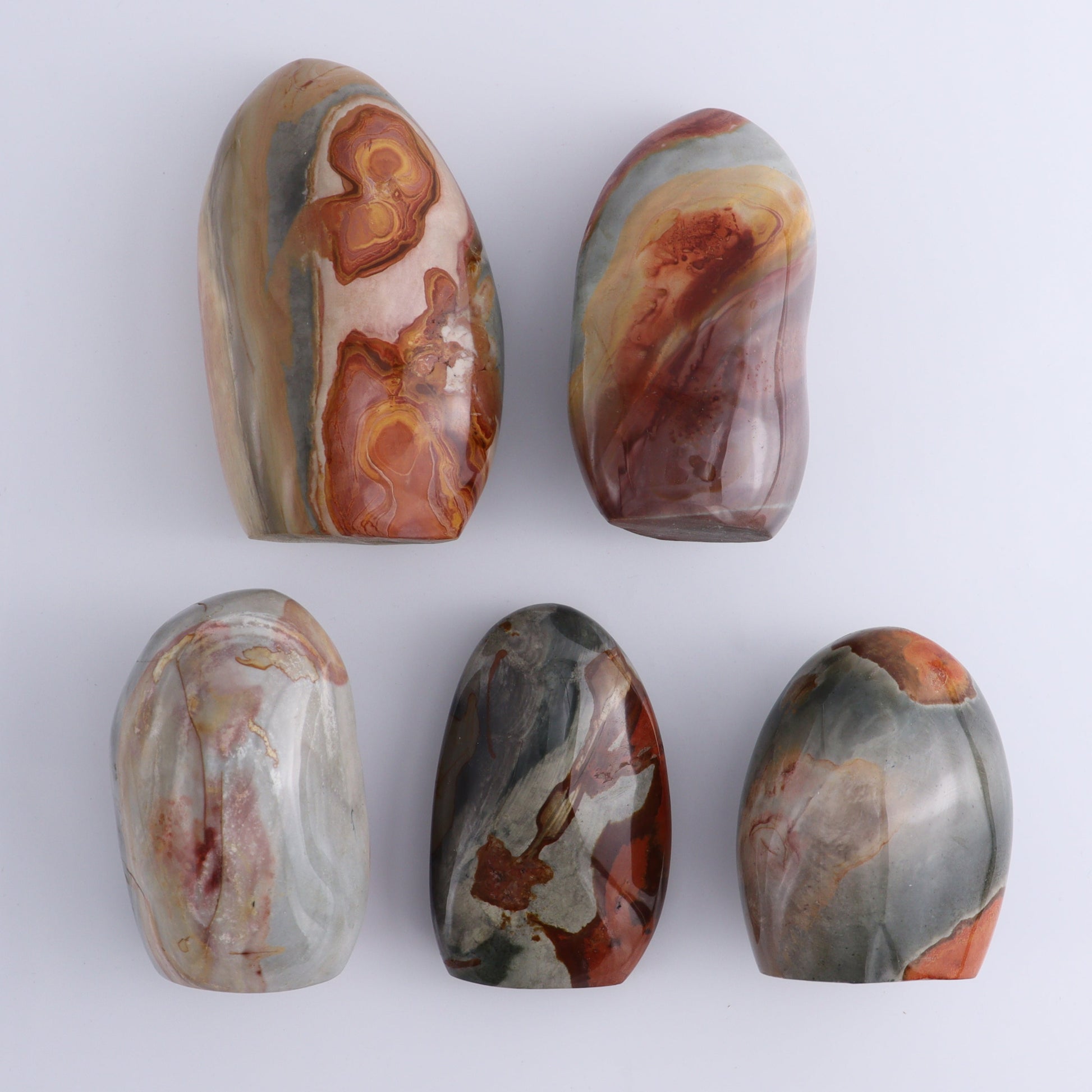 Polychrome Jasper Freeforms Set of 5 - Expert Wholesale and Supplier of Wholesale Crystals & Bulk Gemstones, ["jasper","Madagascar","Polychrome Jasper"]