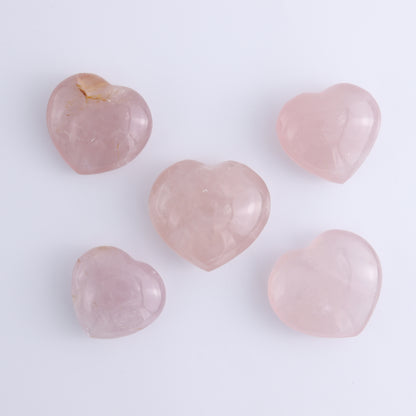 Rose Quartz Hearts Set of 12 - Expert Wholesale and Supplier of Wholesale Crystals & Bulk Gemstones, ["Hearts","Madagascar","Quartz","Rose Quartz"]
