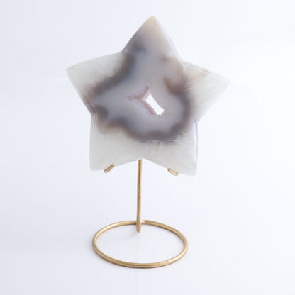 Agate Stars with Stand Set of 3