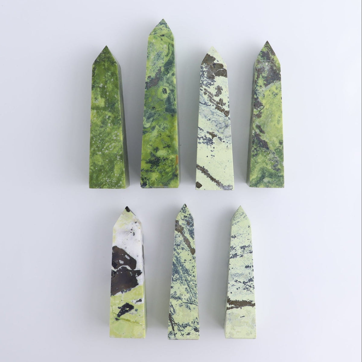 Serpentine Obelisk Set of 7