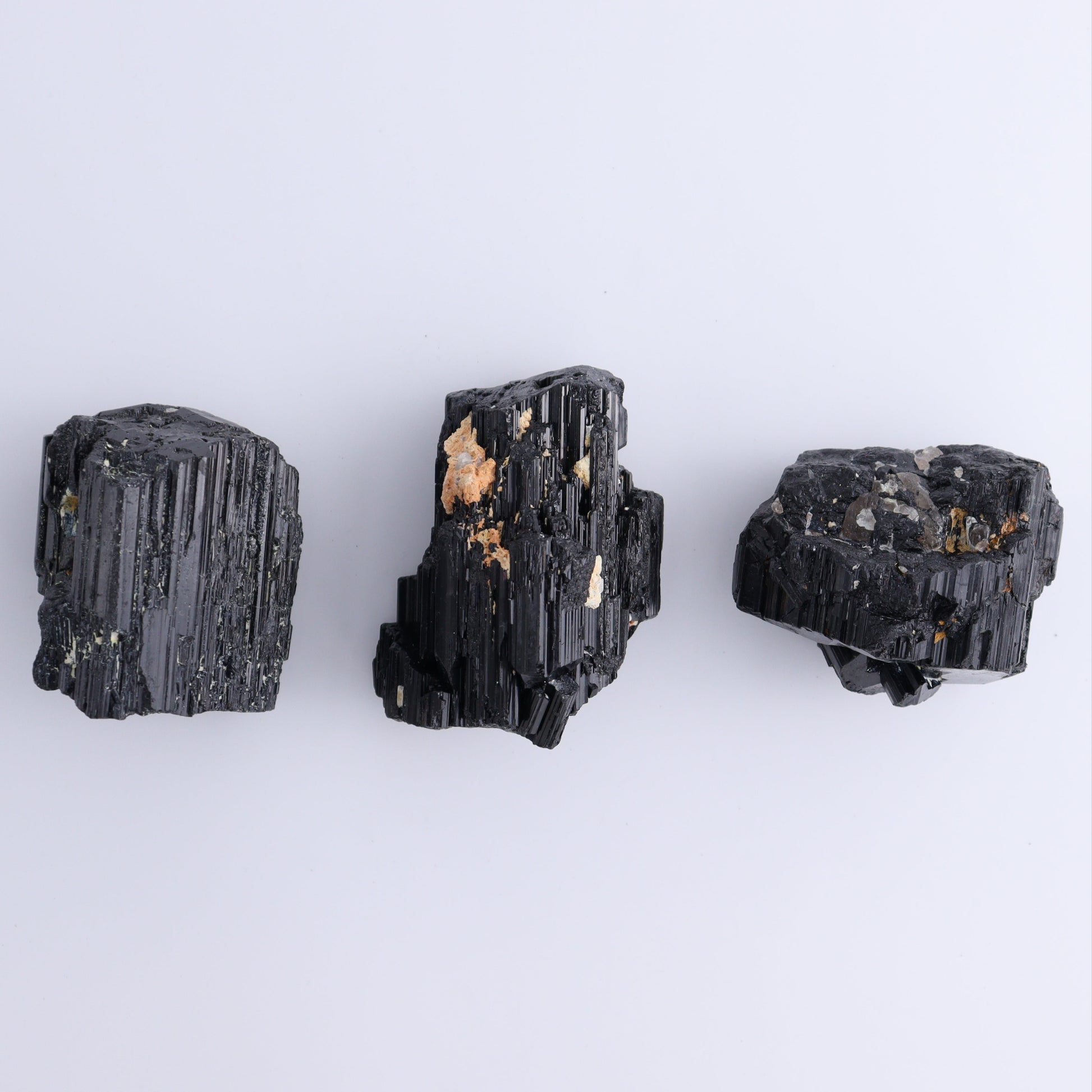 Black Tourmaline Roughs Set of 6 - Expert Wholesale and Supplier of Wholesale Crystals & Bulk Gemstones, ["Black Tourmaline","Madagascar","Rough","Tourmaline"]